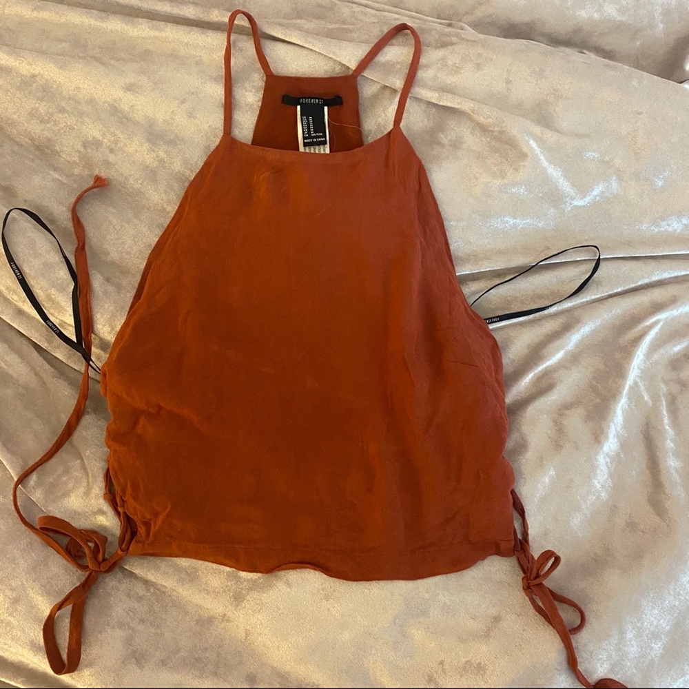 F21 side lace up top